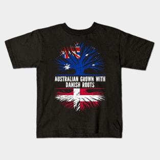 Australian Grown with danish Roots Australia Flag Kids T-Shirt